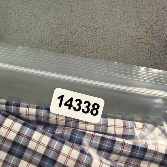 Brunello Cucinelli Slim Fit Button Shirt Mens M Red Blue Plaid Italy Dress - Picture 13 of 13